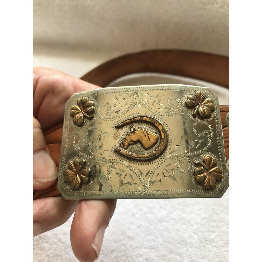 Ricardo Nickel Silver Bronze Trim Belt Buckle-32” Engraved Belt “Jody”
